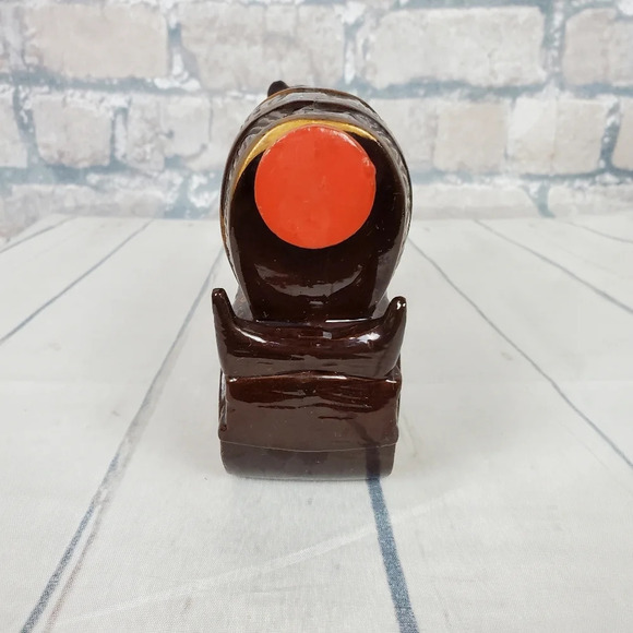 Vintage Redware Pottery Horse  and Buggy Decanter - Picture 6 of 7